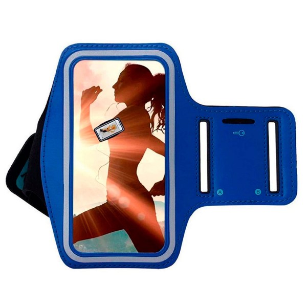 Jc armband mc102 brazalete deportivo azul resistente al agua para móviles de 5'' a 5.7''