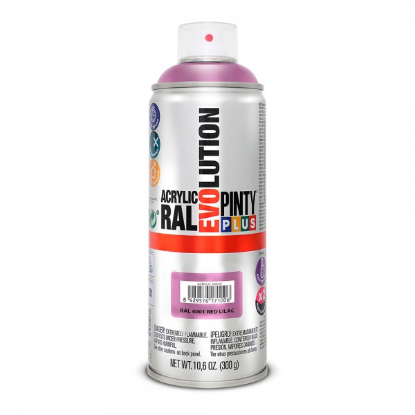 Pintura acrílica spray evolution 520 cc ral 4001 red lilac 300 g (pack 2 unidades) Pintura acrílica spray evolution 520 cc ral 4001 red lilac 300 g (pack 2 unidades)