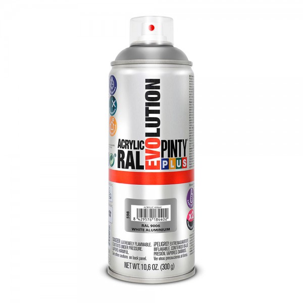 Pintura acrílica spray evolution 520 cc ral 9006 aluminio blanco (pack 2 unidades) Pintura acrílica spray evolution 520 cc ral 9006 aluminio blanco (pack 2 unidades)