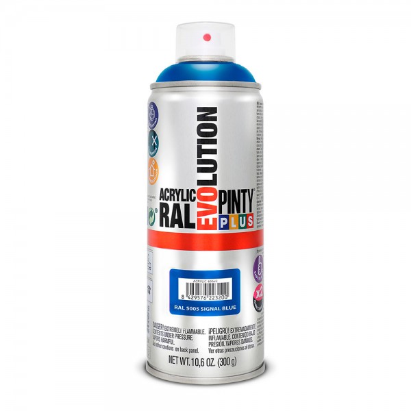 Pintura acrílica spray evolution 520 cc ral 5005 signal blue 300 g (pack 2 unidades)