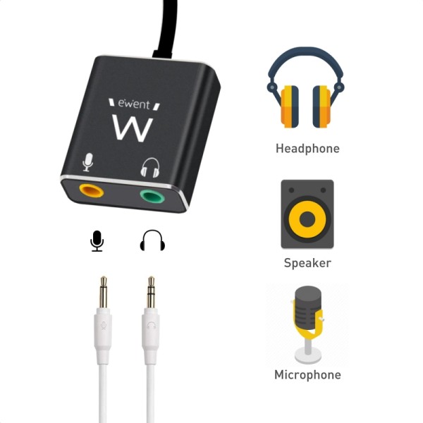 Ewent cable adaptador de audio usb tipo c/ jack