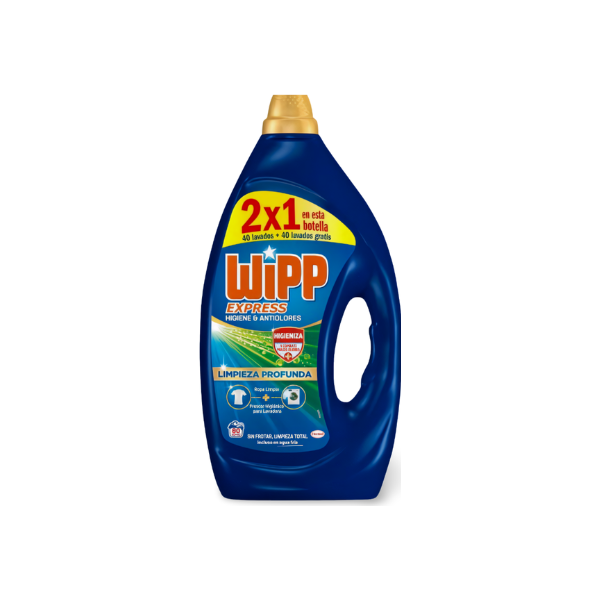 Wipp express detergente limpieza profunda antiolores 80 lavados